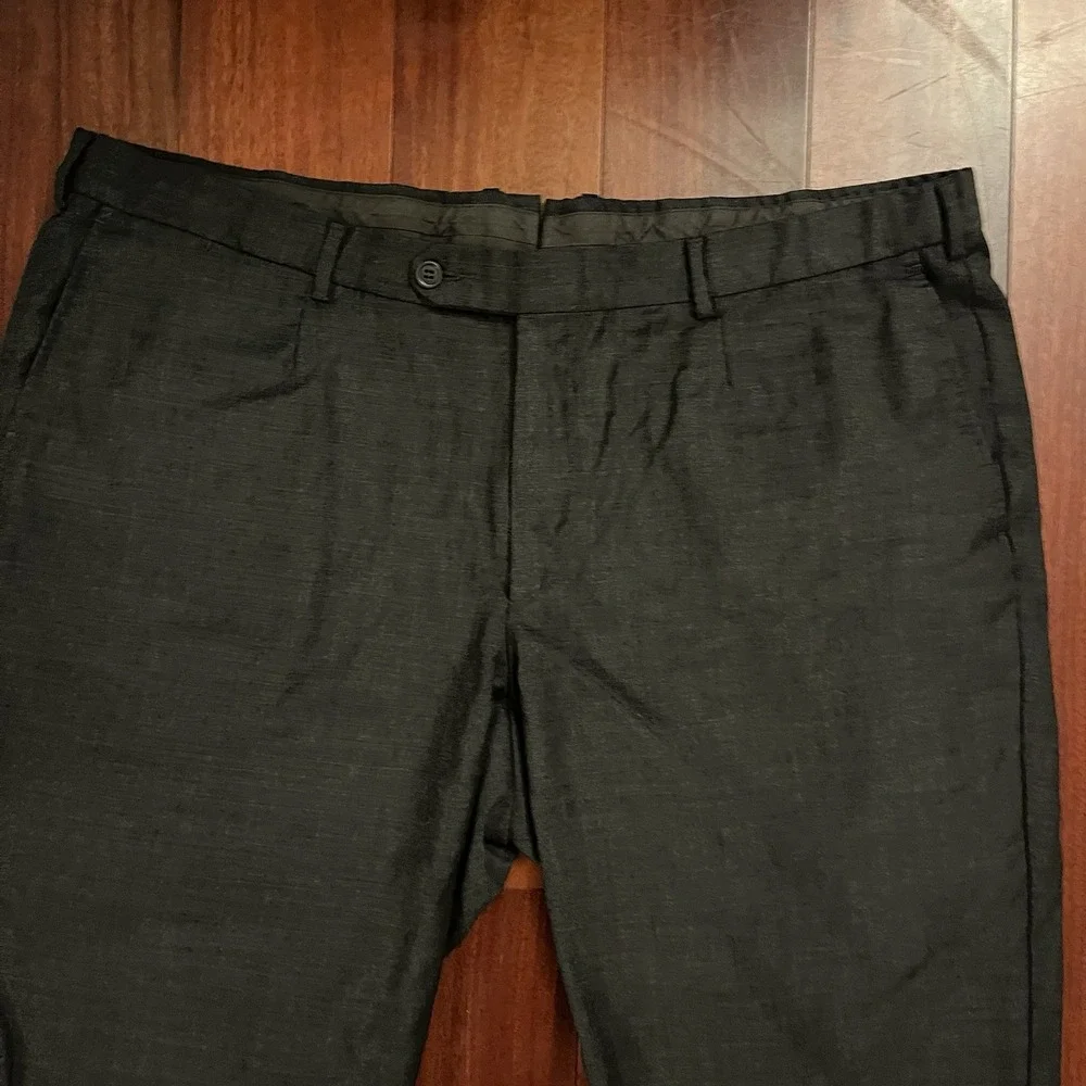 Ermenegildo Zegna Su Misura Dress Pants Mens 42x29 Herringbone Wool 7 64 Trouser